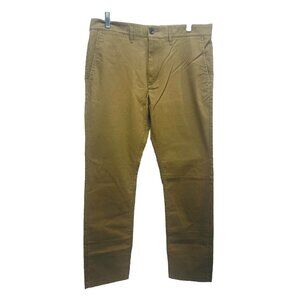 Goodiellow Pants Size 34x32 Men’s Chino Khaki Tan Slim Hip Stretch Comfort New